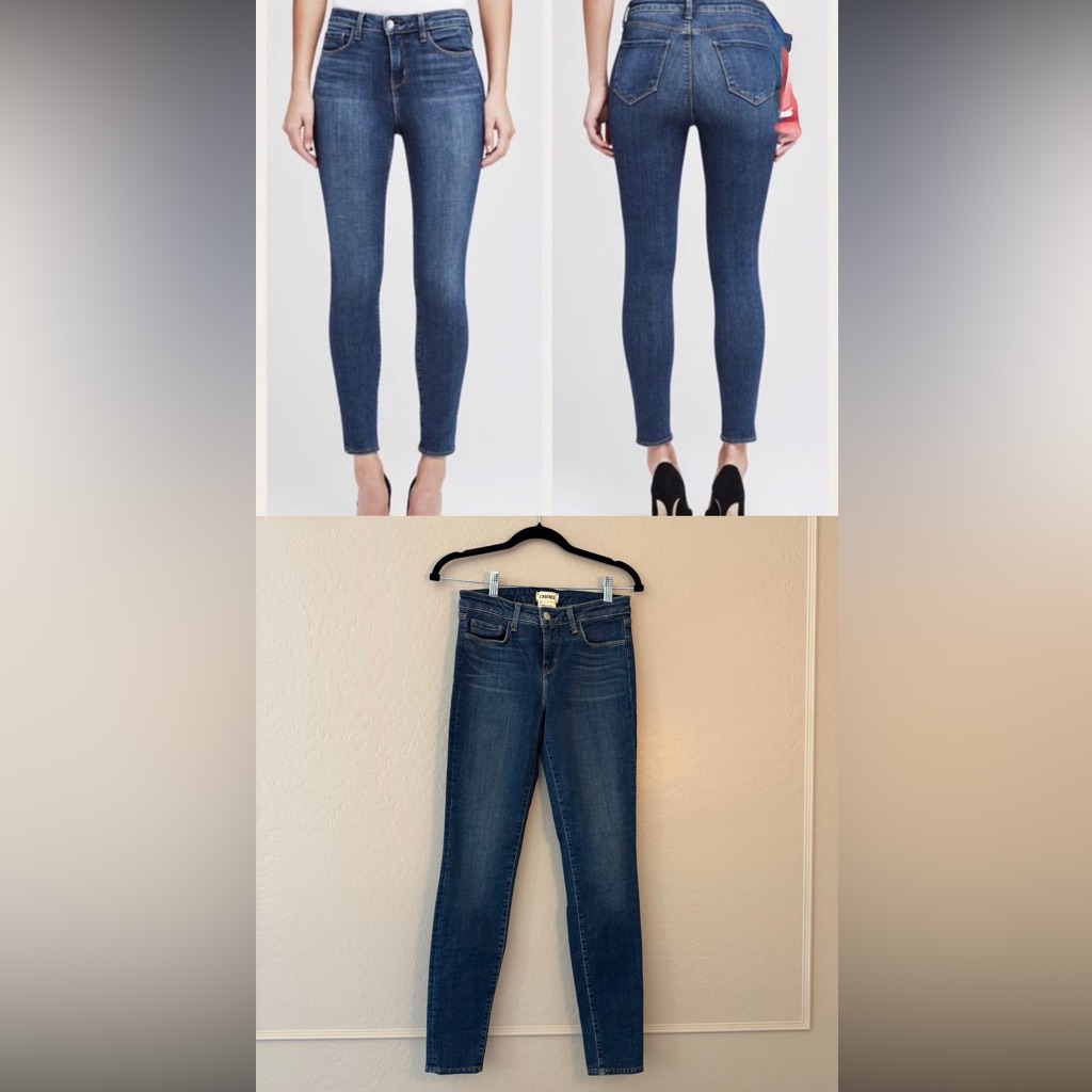 New L'agence $250 Dark Blue Brigitte Skinny Jeans Size 26